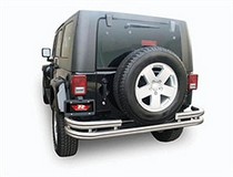 07-12 JK Rampage Double Tube Rear Bumper - Stainless Steel 