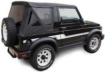 89-94 Geo Tracker, 89-94 Suzuki Sidekick Rampage Soft Top OEM Replacement - Denim Black