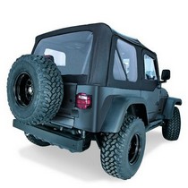 88-95 Jeep Wrangler Rampage Soft Top OEM Replacement - Denim Black with Door Skins