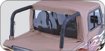 78-91 Jeep CJ & Wrangler Rampage Roll Bar Pad & Cover Kit - Black