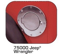 07-12 Jeep Wrangler Rampage Billet Style Gas Cover with Locking Door (Polished)