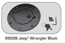 97-06 Jeep Wrangler Rampage Billet Style Gas Cover (Black)