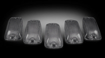 GMC & Chevy 88-02 CK Heavy-Duty Recon (5-Piece Set) Smoked Cab Roof Light Lenses Only & Amber 194 LED Bulbs