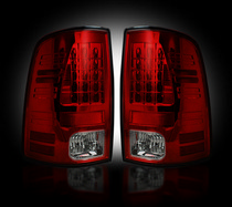 Dodge 09-12 RAM 1500 & 10-12 RAM 2500/3500 Recon Tail Light Set - Dark Red Smoked Lens