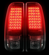 Chevy Silverado & GMC Sierra 99-07 Recon LED Tail Light Set - Smoked Lens