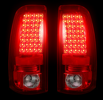 Chevy Silverado & GMC Sierra 99-07 Recon LED Tail Light Set - Red Lens