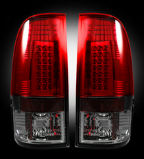 Ford Superduty F250HD/350/450/550 08-11 Recon LED Tail Light Set - Dark Red Smoked Lens