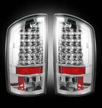 Dodge 07-08 RAM 1500 & 07-09 RAM 2500/3500 Recon LED Tail Light Set - Clear Lens