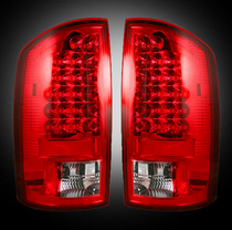 Dodge 07-08 RAM 1500 & 07-09 RAM 2500/3500 Recon LED Tail Light Set - Red Lens