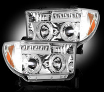 Toyota Tundra 07-11 Recon Projector Headlight Set - Clear / Chrome