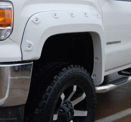 14-15 GMC Sierra Restyling Ideas Fender Flares - Rivet/Bolt Style, Smooth