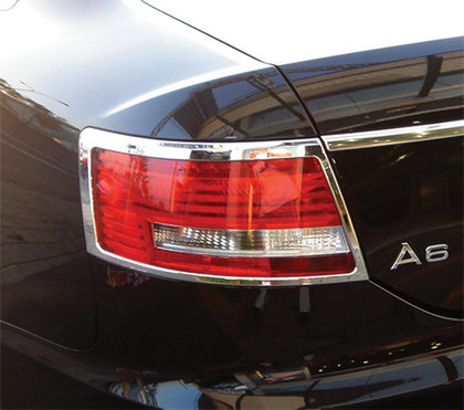 05-08 Audi A6 Restyling Ideas Tail Light Bezels - ABS Chrome