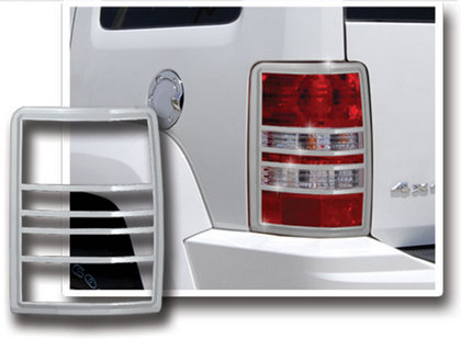 08-13 Jeep Liberty Restyling Ideas Tail Light Bezels - ABS Chrome