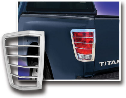 04-12 Nissan Titan Restyling Ideas Tail Light Bezels - ABS Chrome