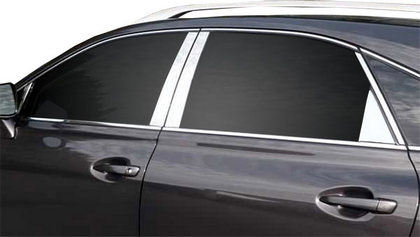 10-13 Lexus RX Restyling Ideas Pillar Post Trims with Triangle with Triangale - Mirror Finish