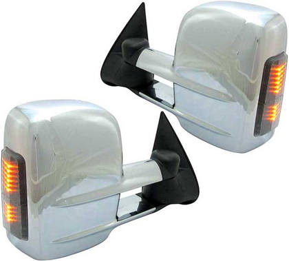 02-02 Chevrolet Avalanche Restyling Ideas Towing Mirror Chrome Covers with LED Turn Signal Power Heated