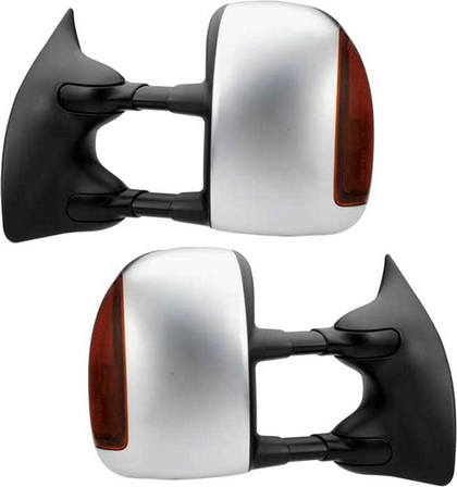 00-05 Ford Excursion Restyling Ideas Towing Mirror Covers - Chrome