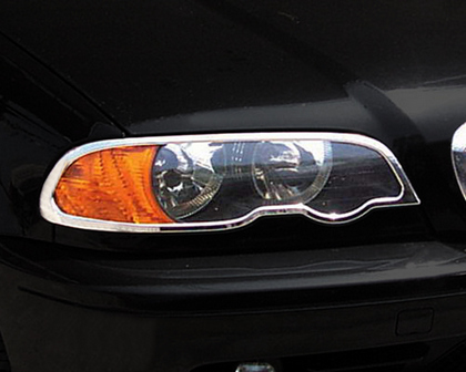 00-03 BMW 3 Series Restyling Ideas Head Light Bezel - ABS Chrome