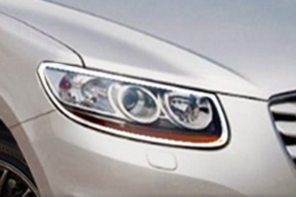 07-12 Hyundai Santa Fe Restyling Ideas Head Light Bezel - ABS Chrome