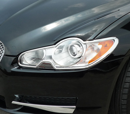 09-12 Jaguar XF Restyling Ideas Head Light Bezel - ABS Chrome
