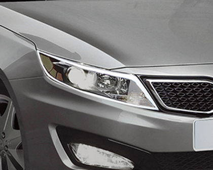 11-13 Kia Optima Restyling Ideas Head Light Bezel - ABS Chrome