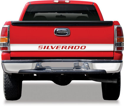 99-06 Chevrolet Silverado Restyling Ideas Tailgate Molding/Accents - Mirror Finish Stainless Steel, Lower