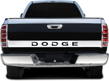 02-08 Dodge Ram Restyling Ideas Tailgate Molding/Accents (DODGE cut-out) - Mirror Finish, Lower