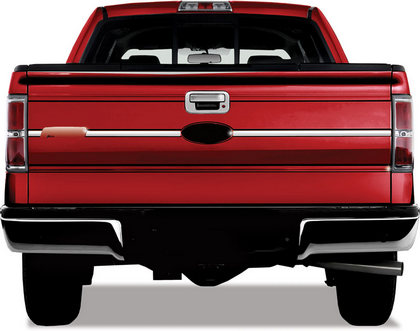 09-13 Ford F150 Restyling Ideas Tailgates Molding/Accents (next to emblem) - Mirror Finish Stainless Steel