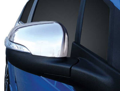 13-15 Chevrolet Spark Restyling Ideas Mirror Covers with Light Cutout - Top, , ABS Chrome