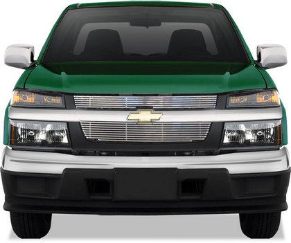 04-12 Chevrolet Colorado Restyling Ideas ABS Grille Insert - Chrome Stainless Steel Billet, Top