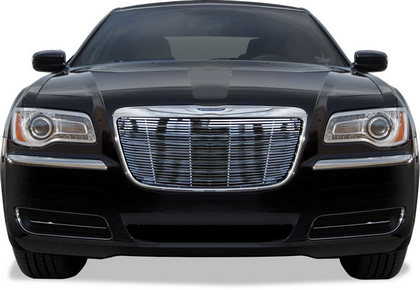 11-13 Chrysler 300 Restyling Ideas Grille Insert - Chrome Stainless Steel Billet, Top