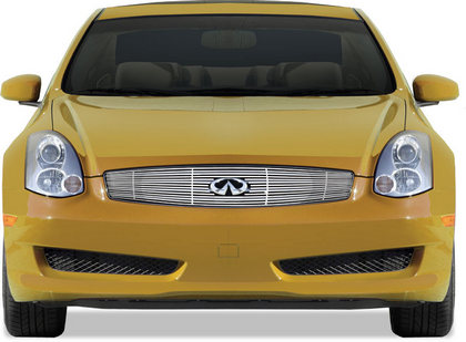 03-07 Infiniti G35 Restyling Ideas Grille Insert - Billet, Stainless Steel, Top