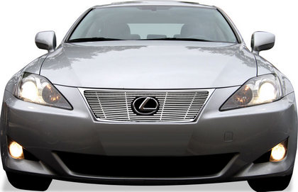 06-08 Lexus IS250 Restyling Ideas Grille Insert - Chrome Stainless Steel Billet, Top