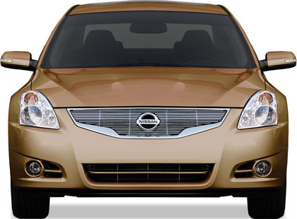 10-12 Nissan Altima Restyling Ideas Grille Insert - Chrome Stainless Steel Billet, Top