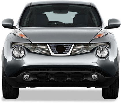 11-13 Nissan Juke Restyling Ideas ABS Grille Insert - Chrome Stainless Steel Billet, Top