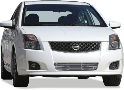 10-12 Nissan Sentra Restyling Ideas Grille Insert - Chrome Stainless Steel Billet, Bumper