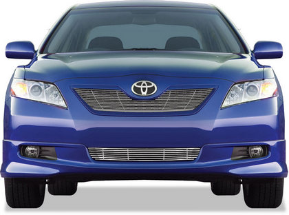 07-09 Toyota Camry Restyling Ideas ABS Grille Insert - Chrome Stainless Steel Billet, Top Bumper