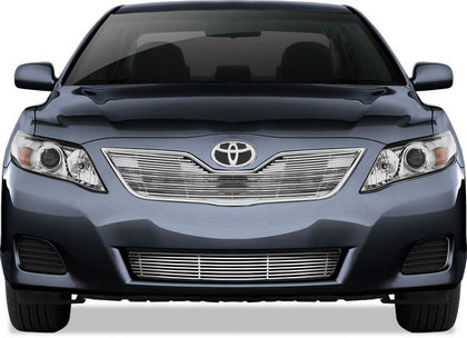 10-11 Toyota Camry Restyling Ideas ABS Grille Insert - Chrome Stainless Steel Billet, Top Bumper