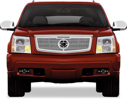 02-06 Cadillac Escalade Restyling Ideas ABS Replacement Grille - Vertical Bar Style, Chrome, Top