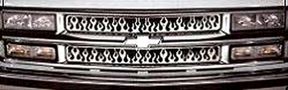 94-98 GMC C- and K- Series Pick-up Restyling Ideas Grille - Stainless Steel, Top