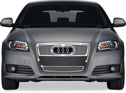 09-12 Audi A3 Restyling Ideas Grille - Perimeter Woven Mesh, Chrome Stainless Steel