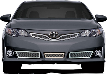 12-13 Toyota Camry Restyling Ideas Grille - Perimeter Woven Mesh, Chrome Stainless Steel