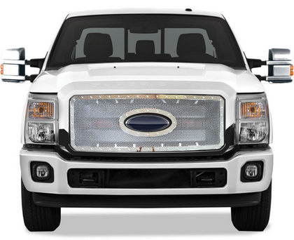 11-14 Ford F250 Restyling Ideas Mesh Grille - Weave Mesh, Top