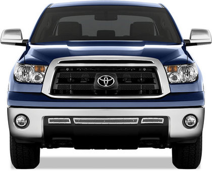 10-13 Toyota Tundra Restyling Ideas Grille with Chrome Rivets - Perimeter Woven Mesh, Chrome Stainless Steel