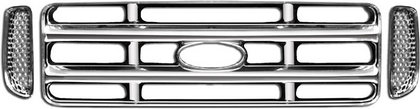 99-04 Ford F250 Restyling Ideas Grille Overlay Insert - ABS Chrome