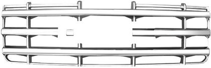 07-12 GMC Sierra Restyling Ideas Grille Overlay - Top, ABS Chrome