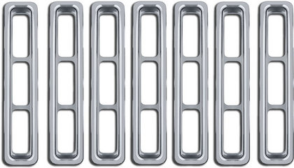 97-06 Jeep Wrangler Restyling Ideas Grille Overlay Insert - ABS Chrome