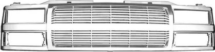 94-98 Chevrolet C- and K-Series Truck Restyling Ideas Replacement Grille - Billet Style, ABS Chrome