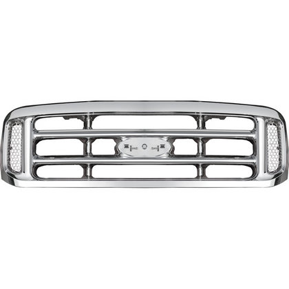 99-04 Ford F250 Restyling Ideas Replacement Grille - Factory Style, ABS Chrome