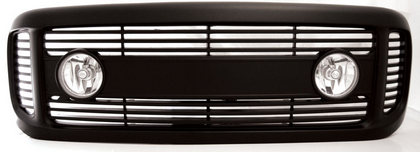 99-04 Ford F250 Restyling Ideas Replacement Grille Insert - Bar Style, Black